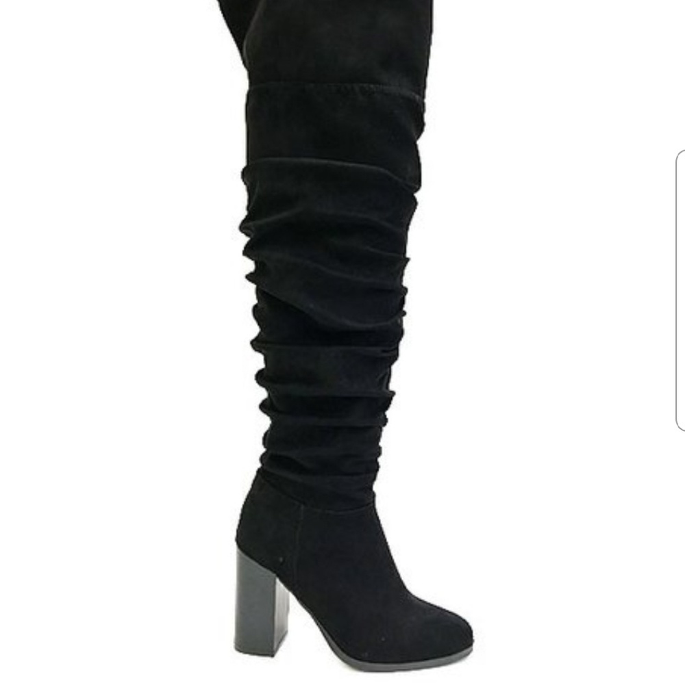 Never worn Size 8 Bamboo Black Suede Boot